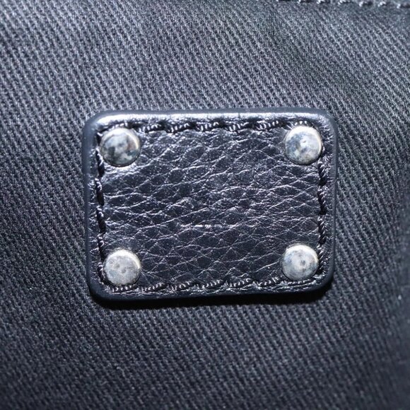 Chloe Mr Paddington Hand Bag Leather Black Silver Auth 113730V - Picture 10 of 15